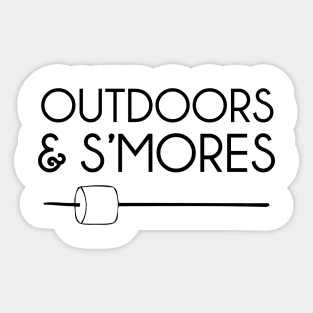 Outdoors & S'mores Sticker